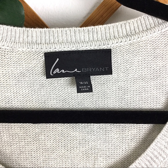 Lane Bryant | 18/20 Grey Embellished Knit Sweater - Picture 5 of 6